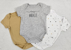 3 Pack Bodysuit-Tiny Miracle