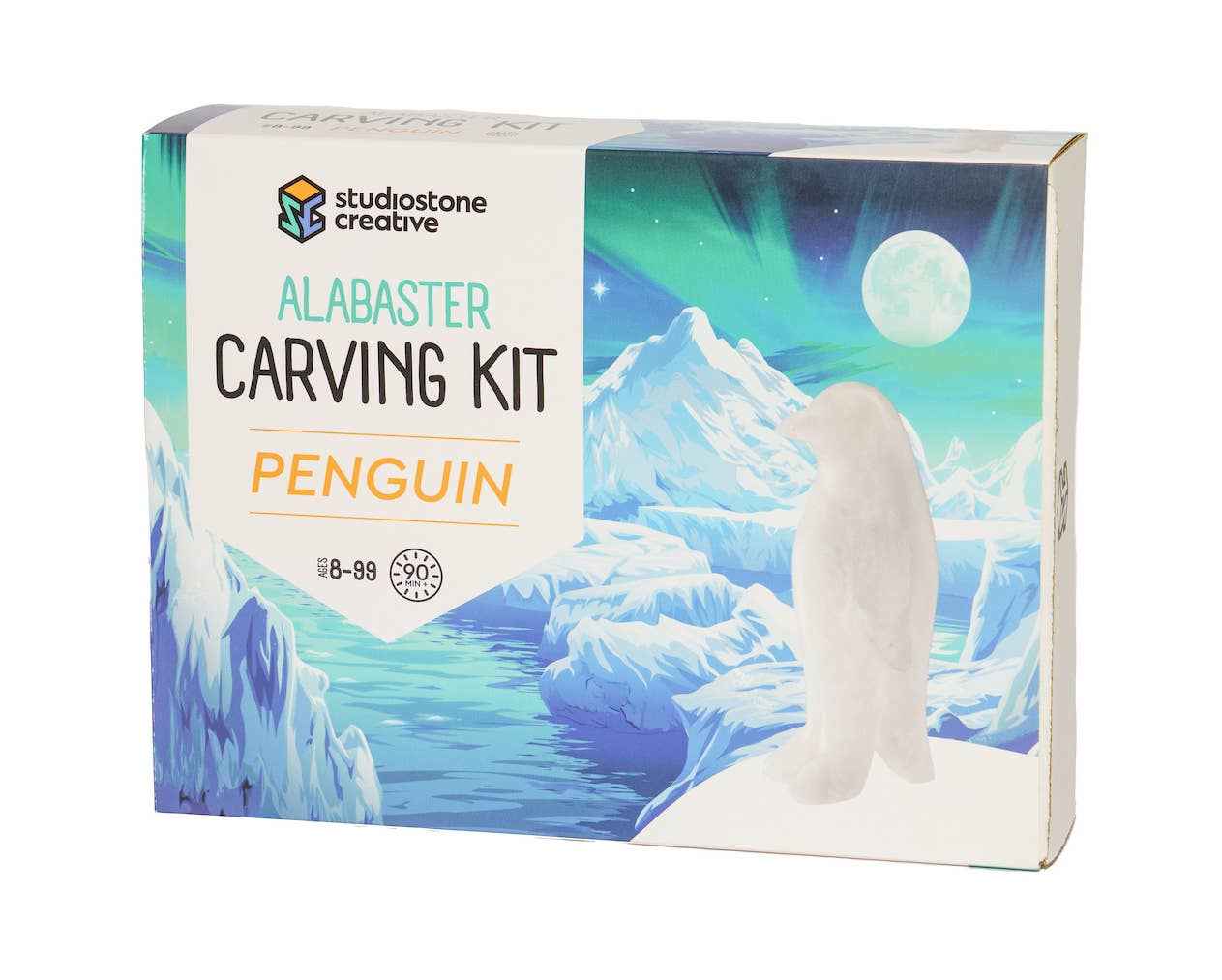 NEW! Penguin Alabaster carving kit