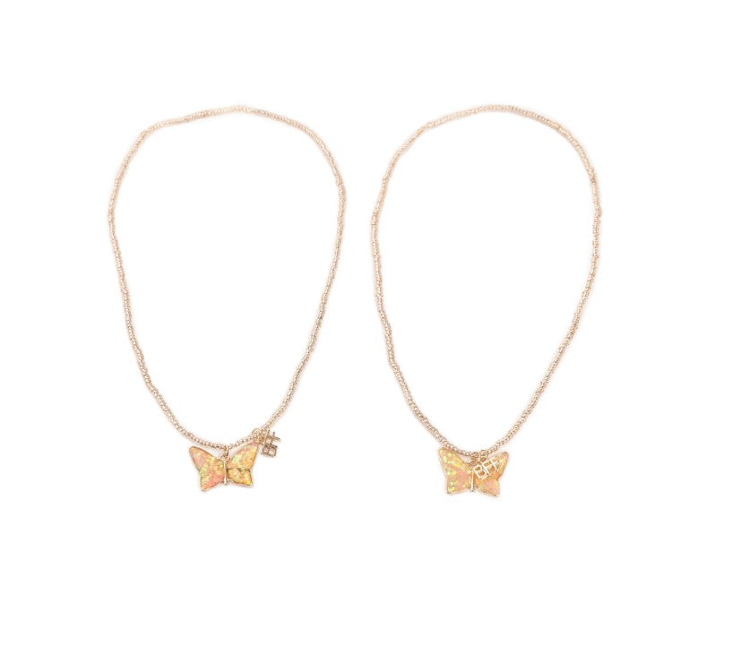 BFF Butterfly Share & Tear Necklace