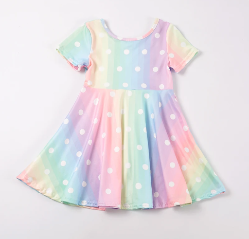 Pastel Rainbow Swing Dress