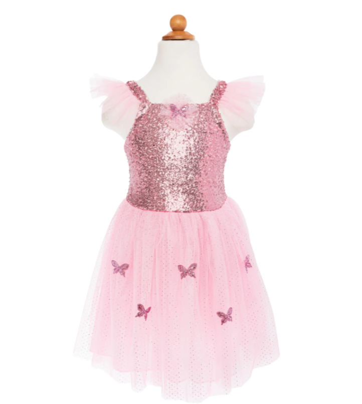 Pink Sequins Dress w/ Wings