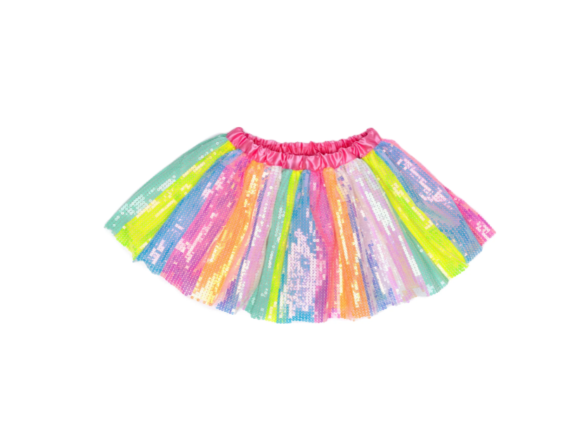 Stripy Sequins Skirt