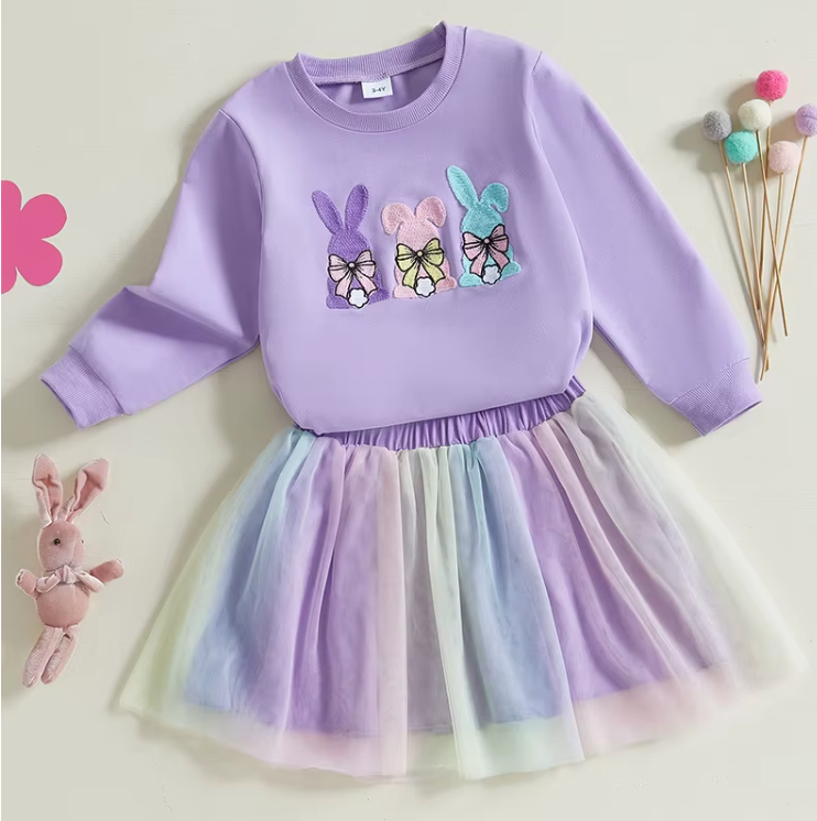 Bunnies & Bows Tulle Skirt Set