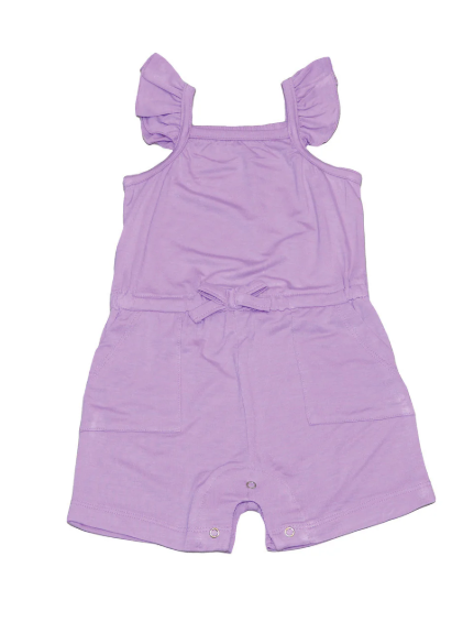 Bamboo Sleeveless Ruffle Romper