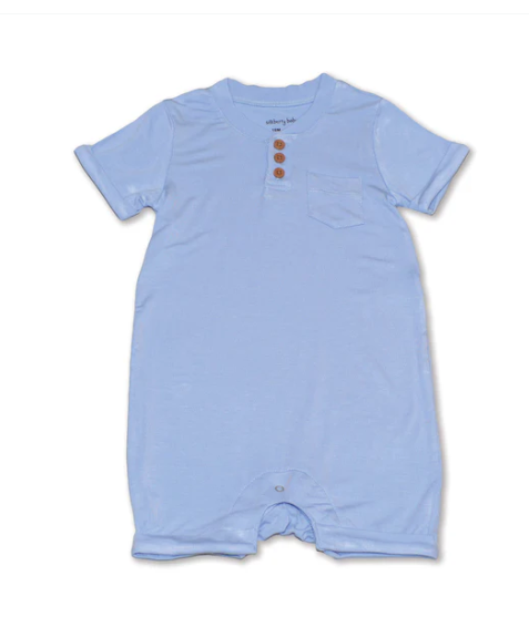 Bamboo Short Sleeve Romper with Buttons