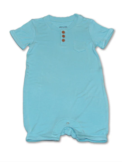 Bamboo Short Sleeve Romper with Buttons