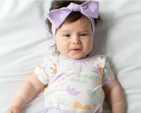 Bamboo Headbands 2 pack -Boho Surf Print/Lavender Bloom