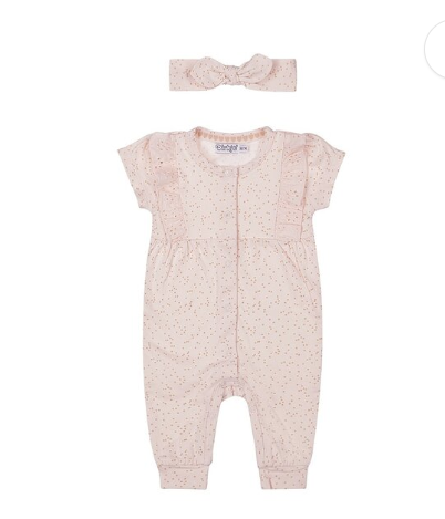 Light Peach Playsuit with Headband