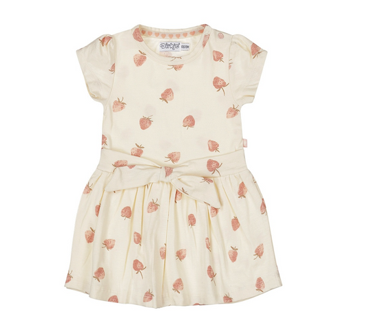 Off White Strawberry Dress with Hairband