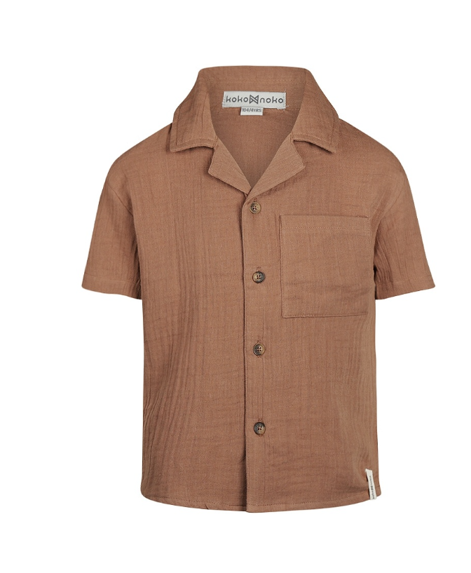 Cool Brown Button Down