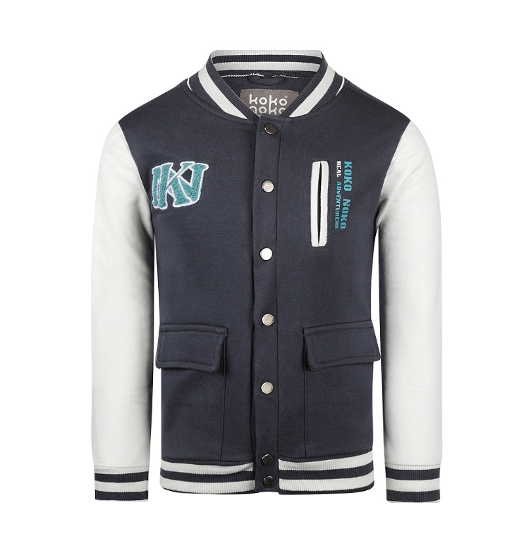 Blue Varsity Bomber Jacket