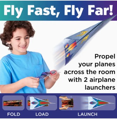 Stunt Squadron Paper Airplane Craft Kit For Kids