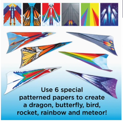 Stunt Squadron Paper Airplane Craft Kit For Kids