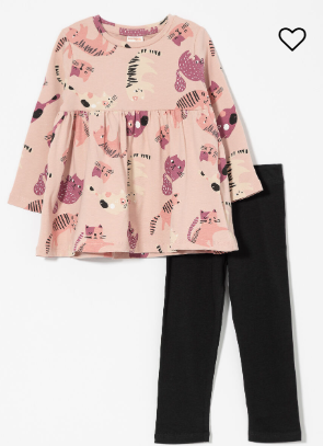 Infant 2pc Pretty in Pink Tunic Set