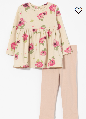 Infant 2pc Pretty in Pink Tunic Set