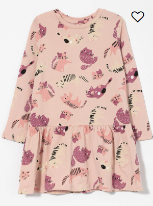 Girl's Pretty In Pink Drop Waist Dress