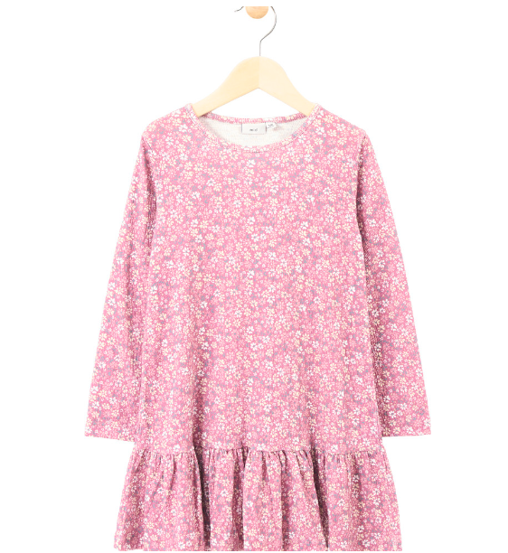 Girls Stretch Floral Swing Dress