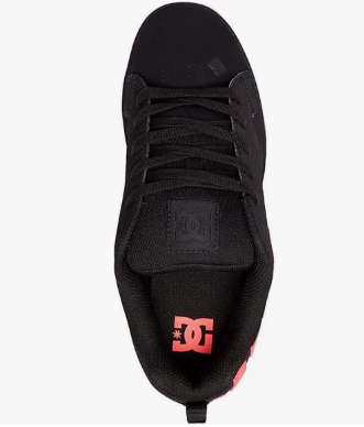Womens Court Graffik Skate Shoe -Black/Hot Pink