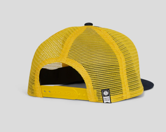 Ashore Boys Trucker Hat - Navy Gold