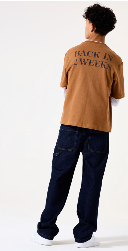 Rinse Wash Baggy Jeans