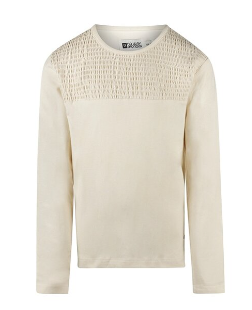 Smocked Off-White Long Sleeve