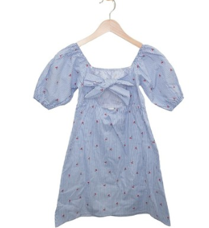 Youth Cherry Puff Sleeve Dress