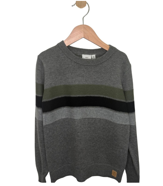 Youth Chest Stripe Crewneck Sweater