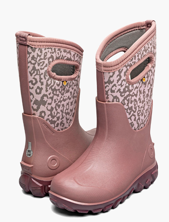 Children's Classic Seamless Glitter Leopard Winter Boot