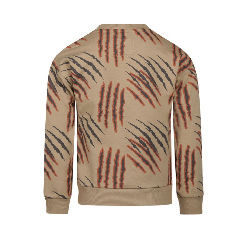 Boy's Tiger Scratch Crewneck