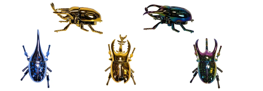 10cm Wind Up Metallic Beetle