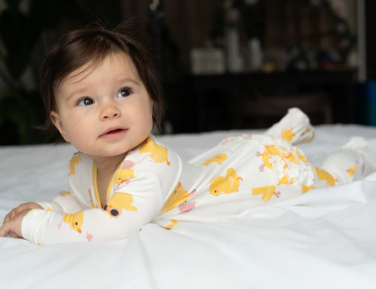 Bamboo Ruffle Footies with Two Way Zipper