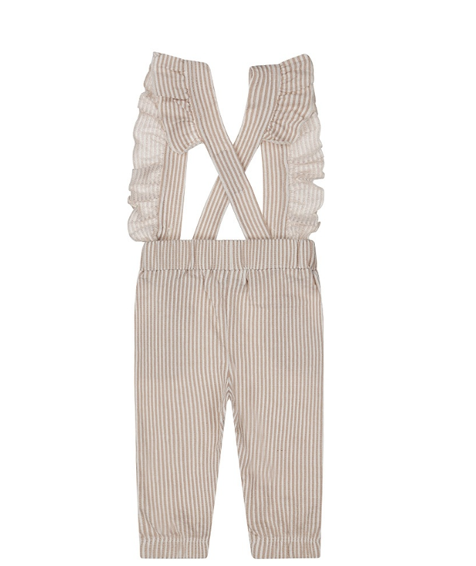 Ruffle Shoulder Dungarees