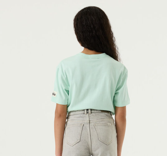 Youth mint green crop tee