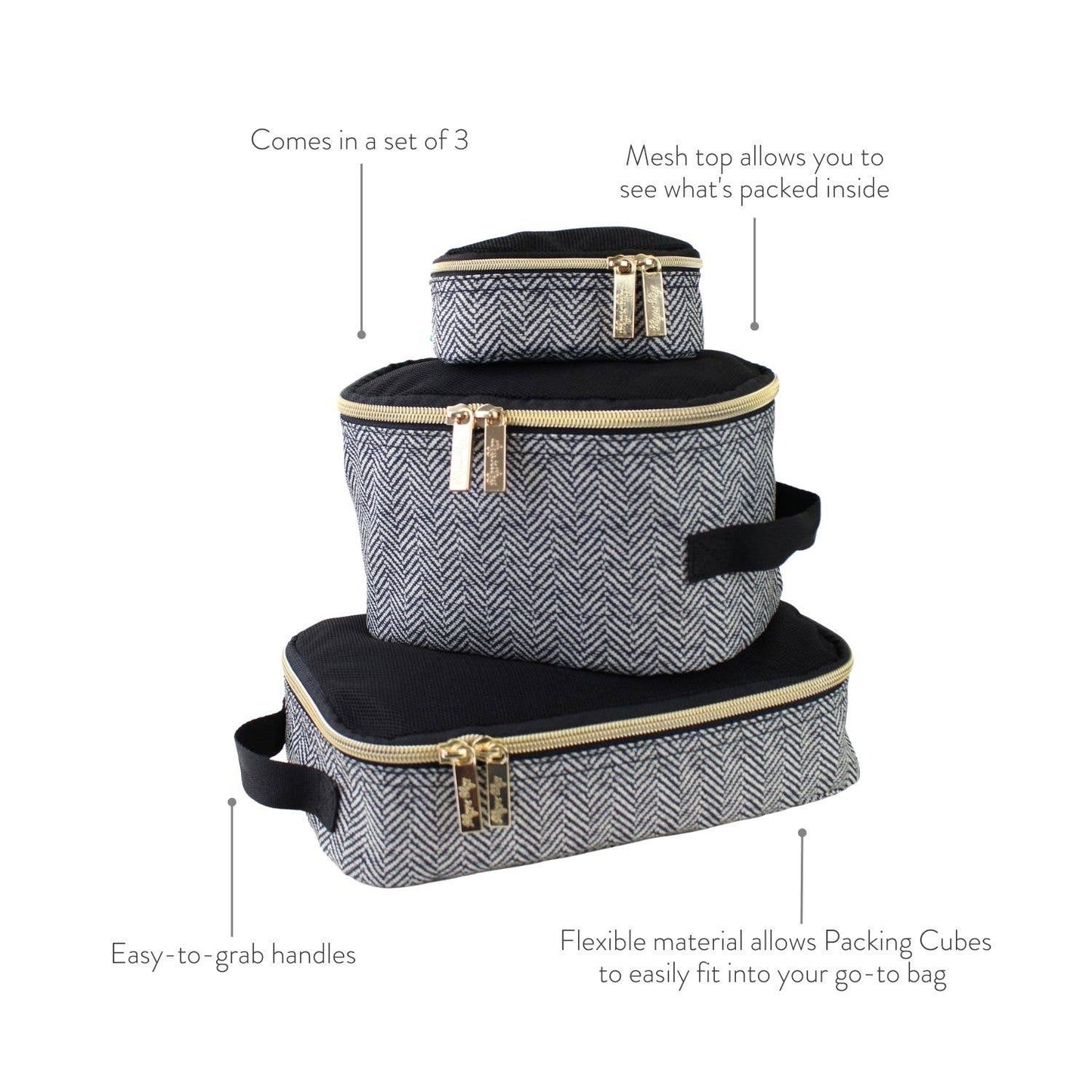 Taupe Pack Like A Boss™ Diaper Bag Packing Cubes