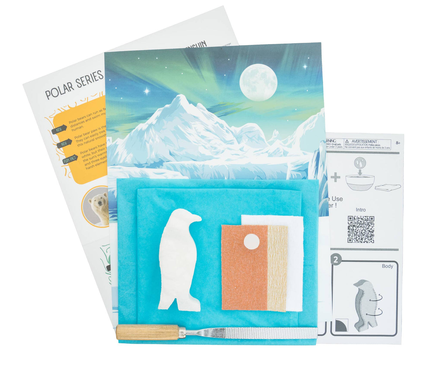 NEW! Penguin Alabaster carving kit