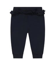 Load image into Gallery viewer, Girl&#39;s Ruffle Back Navy Joggers
