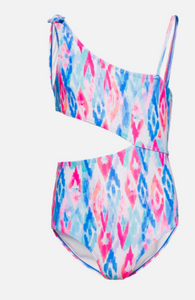 Hurley Youth Asymmetrical Cutout One Piece Swimsuit