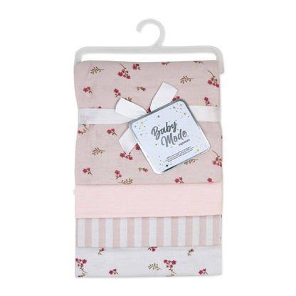 4 Pack Flannel Receiving Blankets