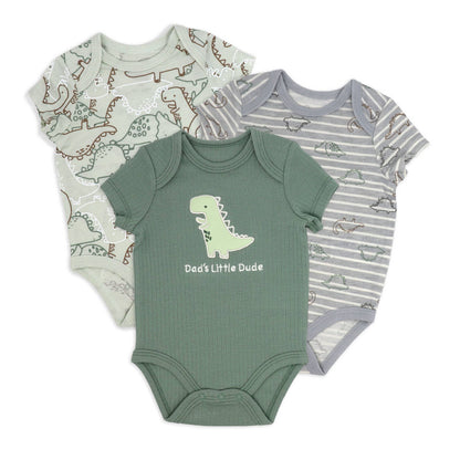 Boy’s 3 Pack Bodysuit Set: Dinosaur