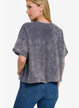 Load image into Gallery viewer, French Terry Raw Edge Crop Top
