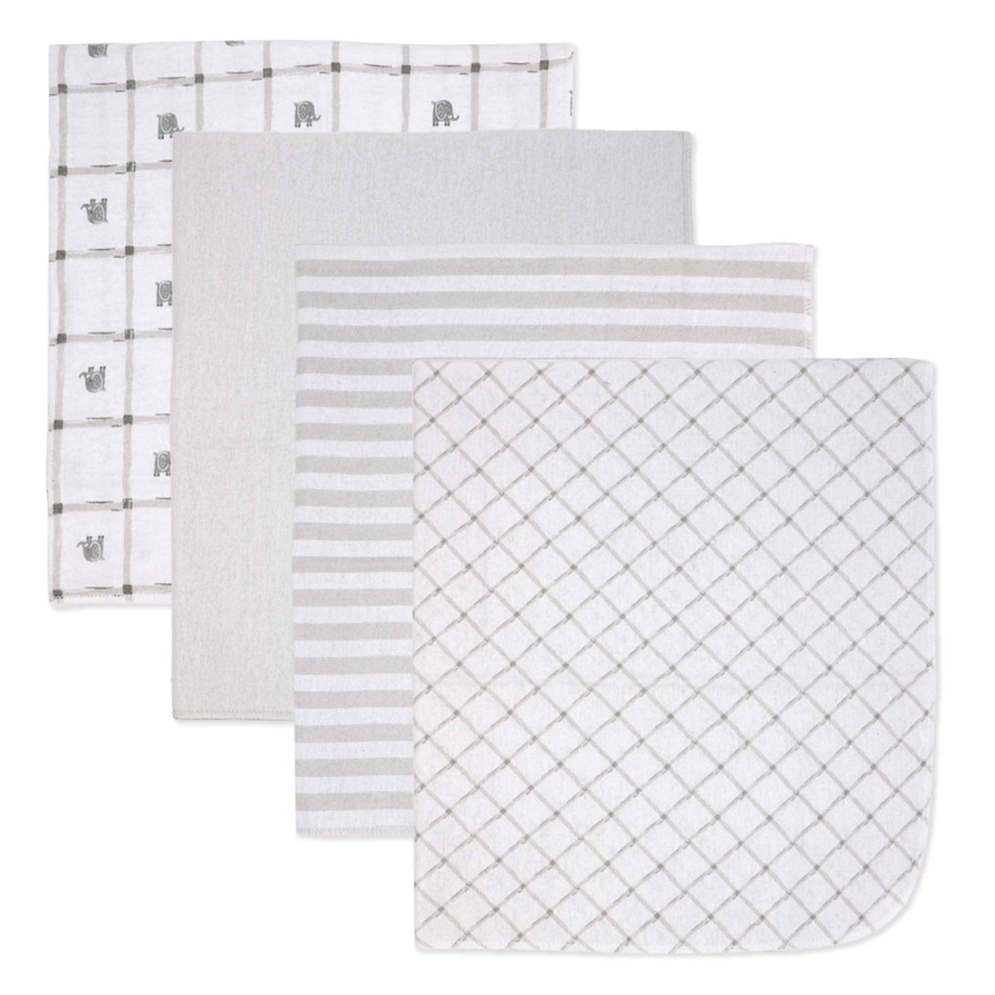 4 Pack Flannel Receiving Blankets