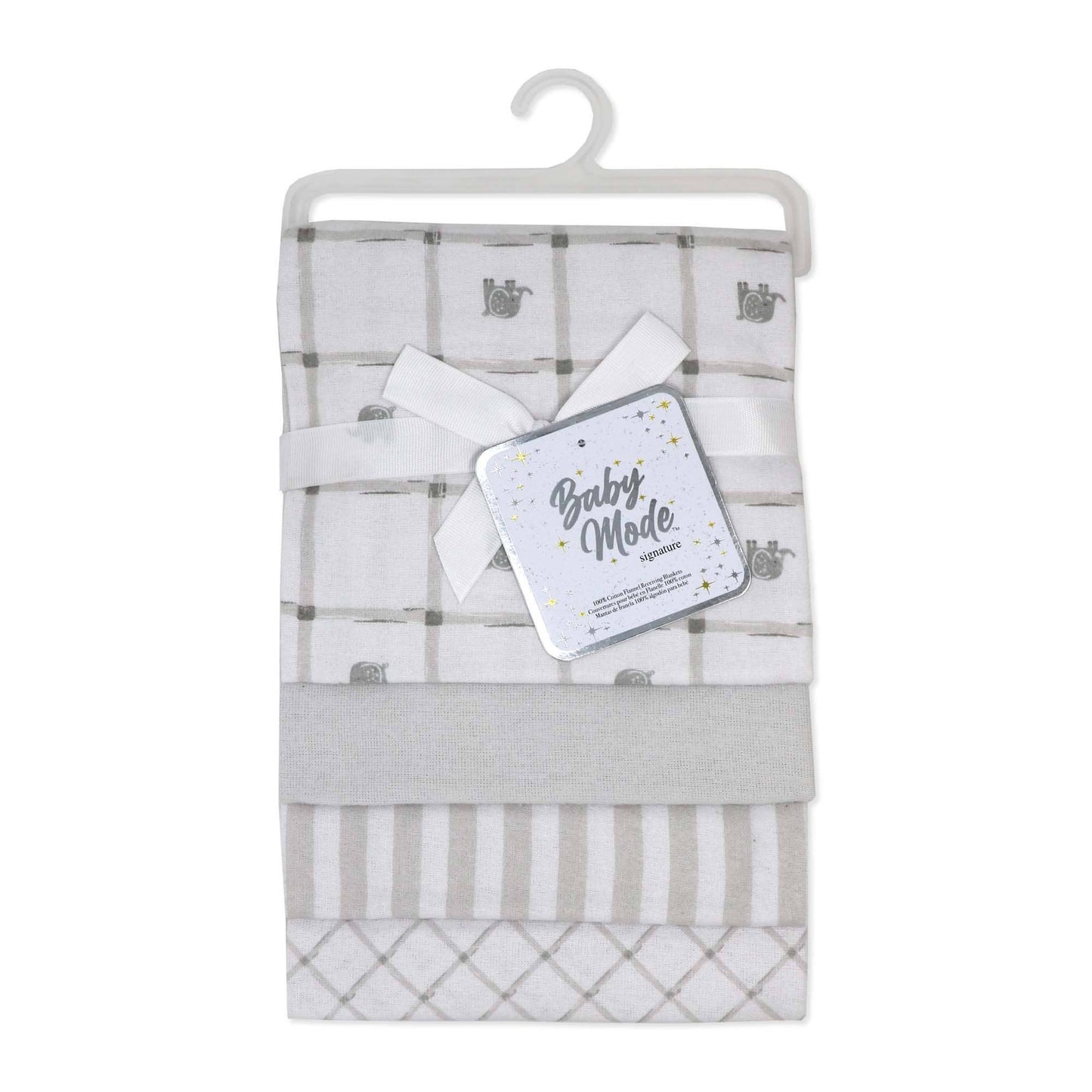 4 Pack Flannel Receiving Blankets