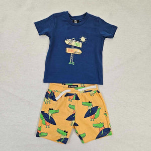 Set 2 Piece Top Tshirt & Short With Print Jersey