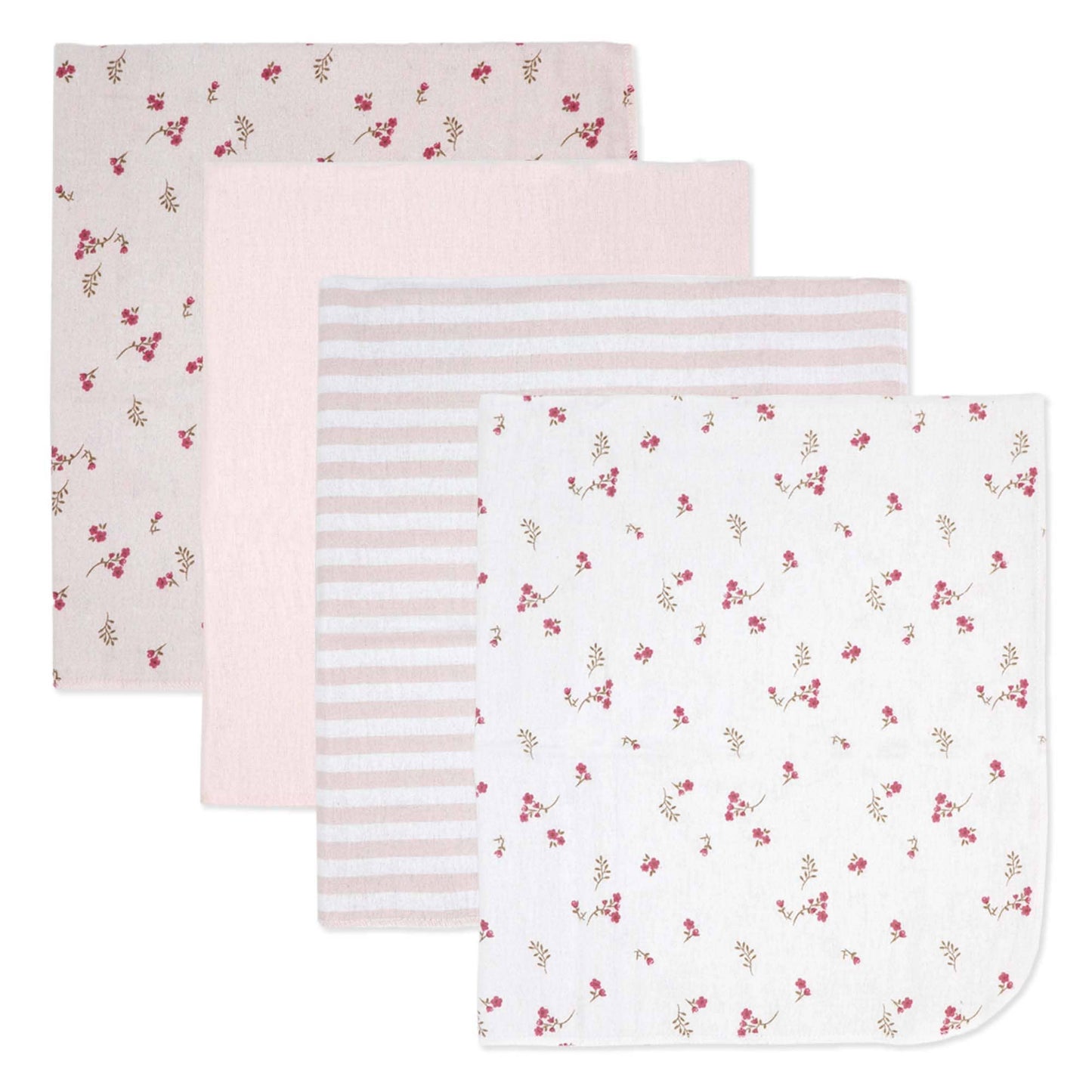 4 Pack Flannel Receiving Blankets