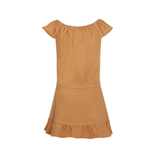 Load image into Gallery viewer, Camel Ruffle Tank Dress
