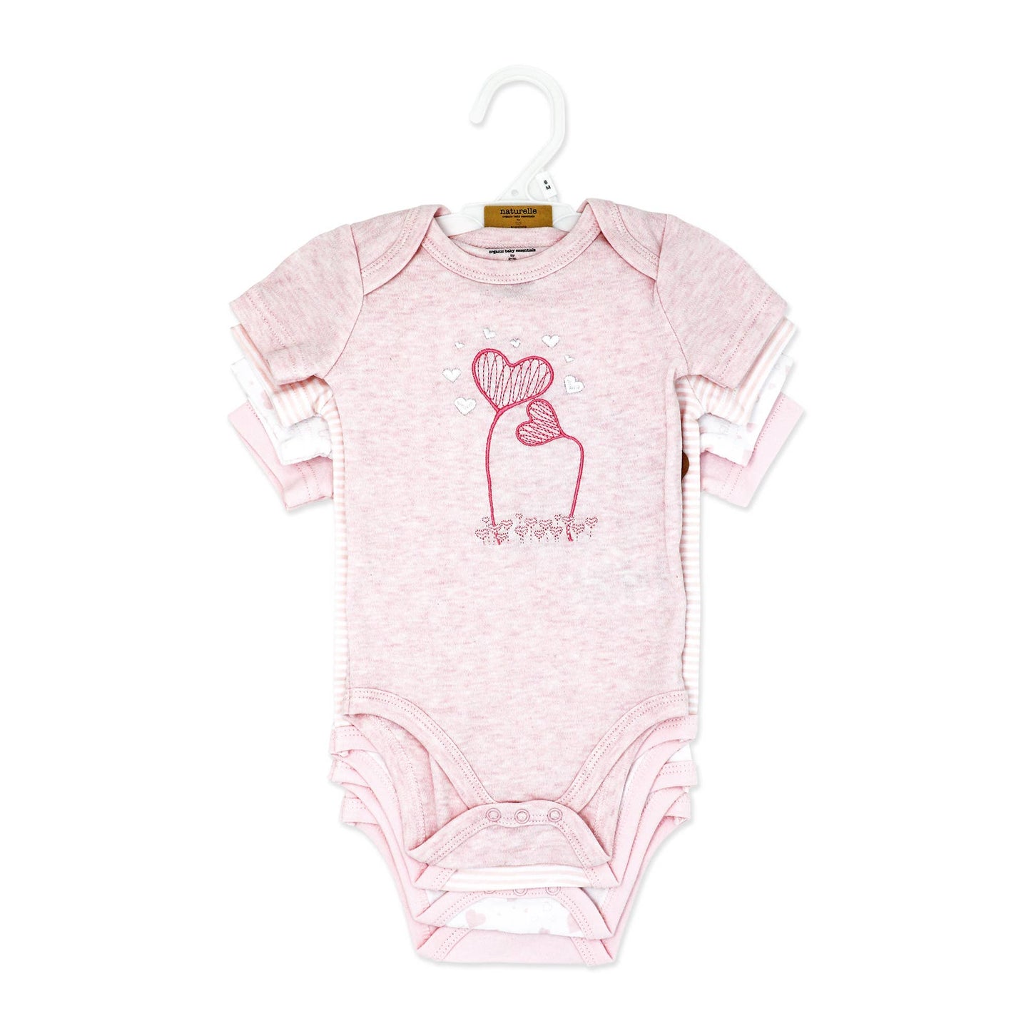 Naturelle 4 Pack Short Sleeve Bodysuit