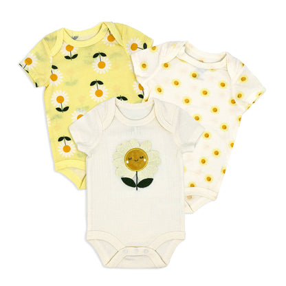 Girls 3-Pack Bodysuit: Sunflower