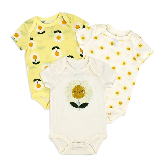 Girls 3-Pack Bodysuit: Sunflower