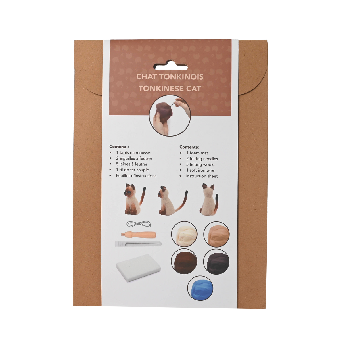 TONKINESE CAT NEEDLE FELTING KIT
