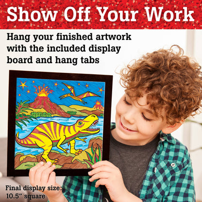 Marker Color by Number T-Rex Foil Fun Kit for Kids